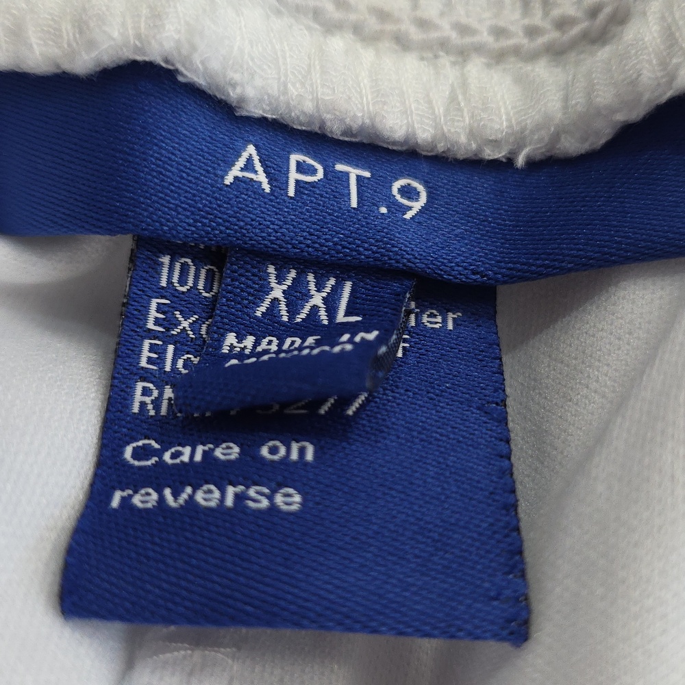 Apt. 9 Pull-On Faux Tie Lined White Shorts size XXL V-2311 - Picture 5 of 7